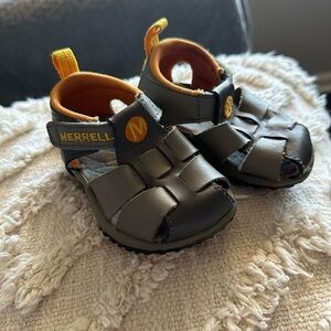 Merrell Kids' Gray and Orange Sandals